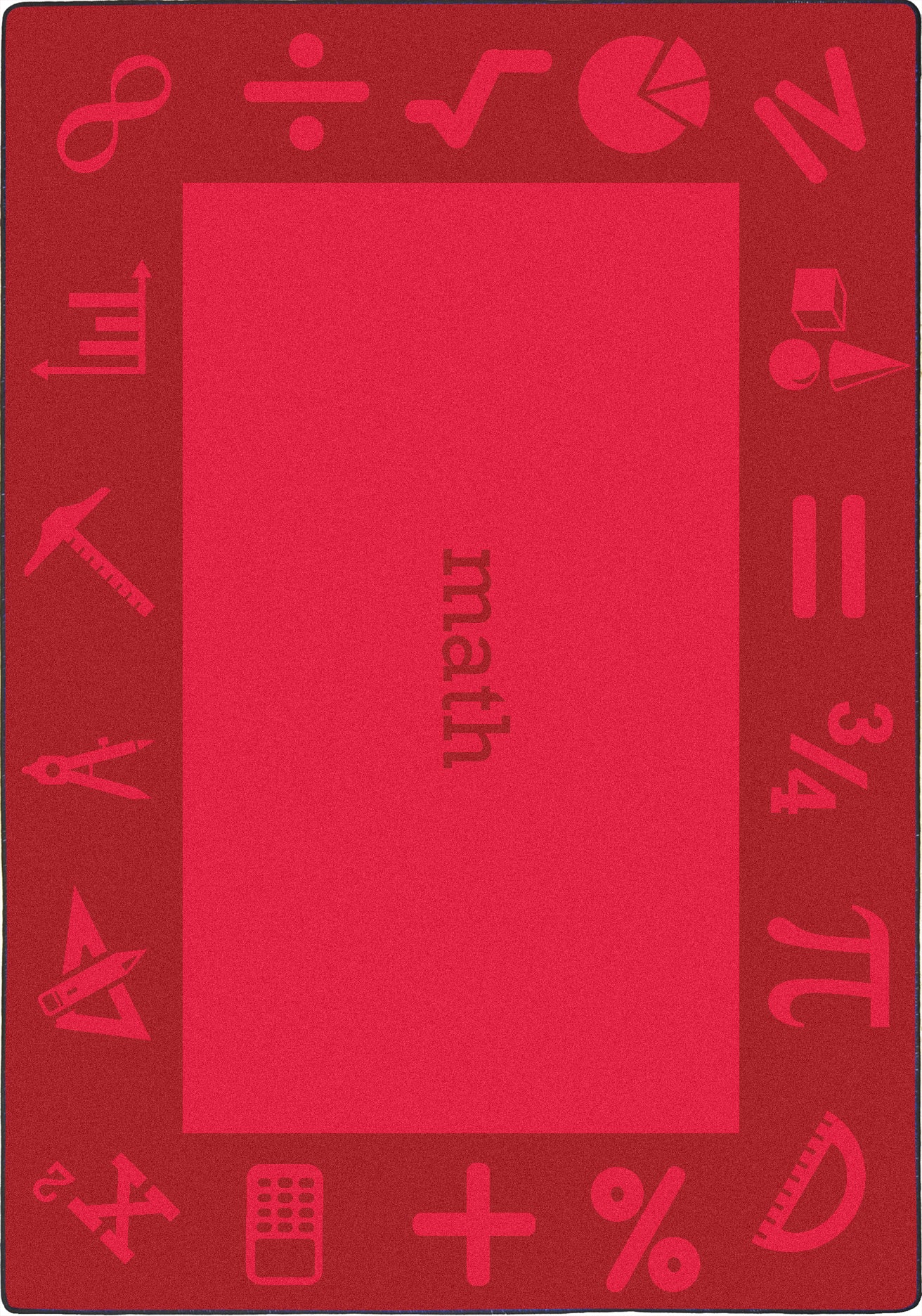 STEAM 5'4" x 7'8" area rug in color Math