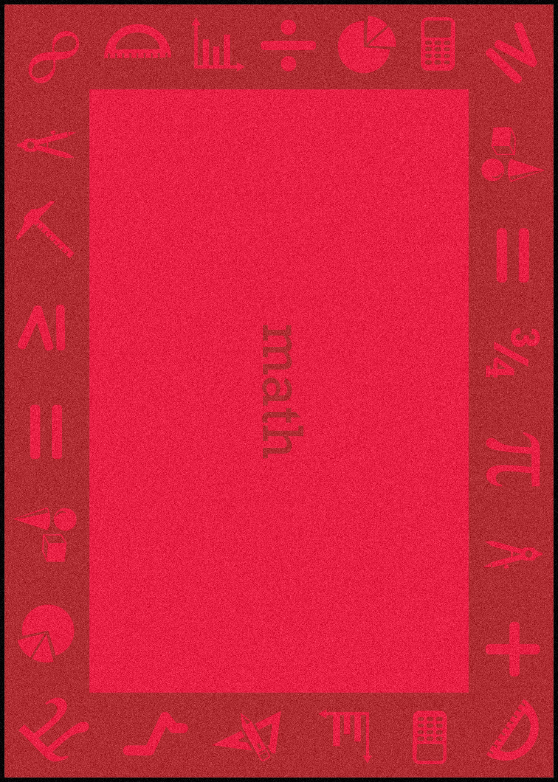 STEAM 7'8" x 10'9" area rug in color Math