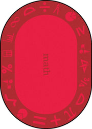 STEAM 7'8" x 10'9" Oval area rug in color Math