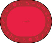 STEAM 10'9" x 13'2" Oval area rug in color Math
