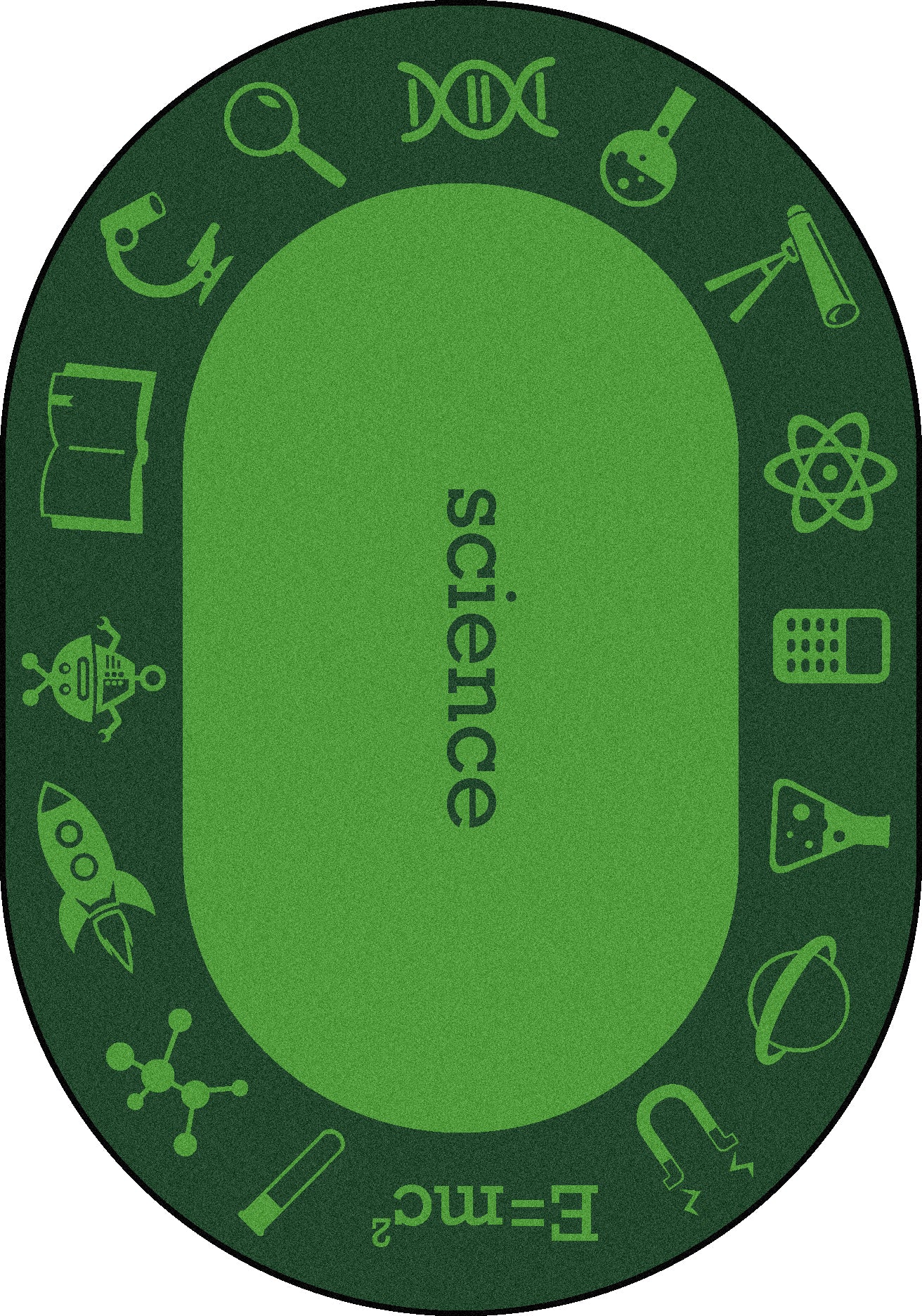 STEAM 5'4" x 7'8" Oval area rug in color Science