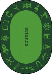STEAM 5'4" x 7'8" Oval area rug in color Science