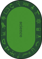 STEAM 7'8" x 10'9" Oval area rug in color Science