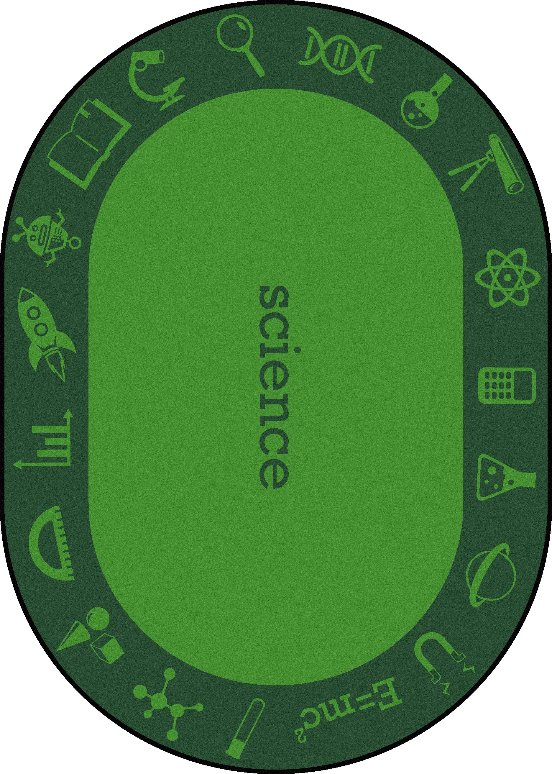 STEAM 7'8" x 10'9" Oval area rug in color Science