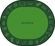 STEAM 10'9" x 13'2" Oval area rug in color Science