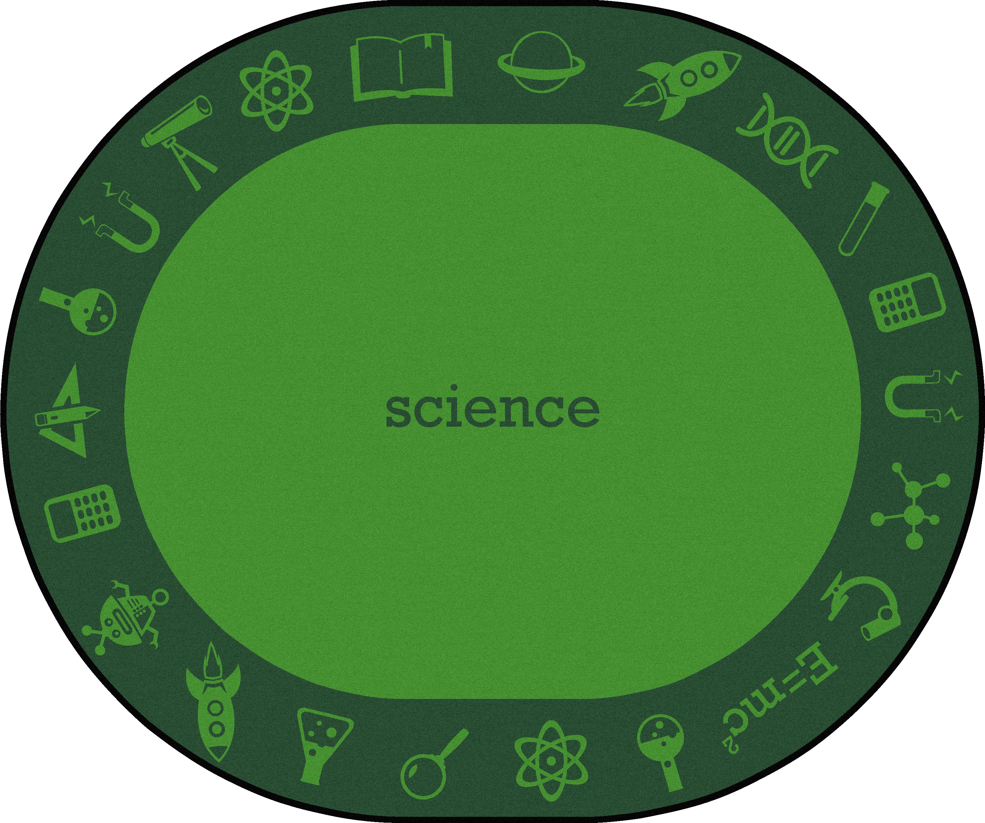 STEAM 10'9" x 13'2" Oval area rug in color Science