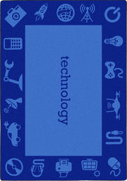 STEAM 5'4" x 7'8" area rug in color Technology