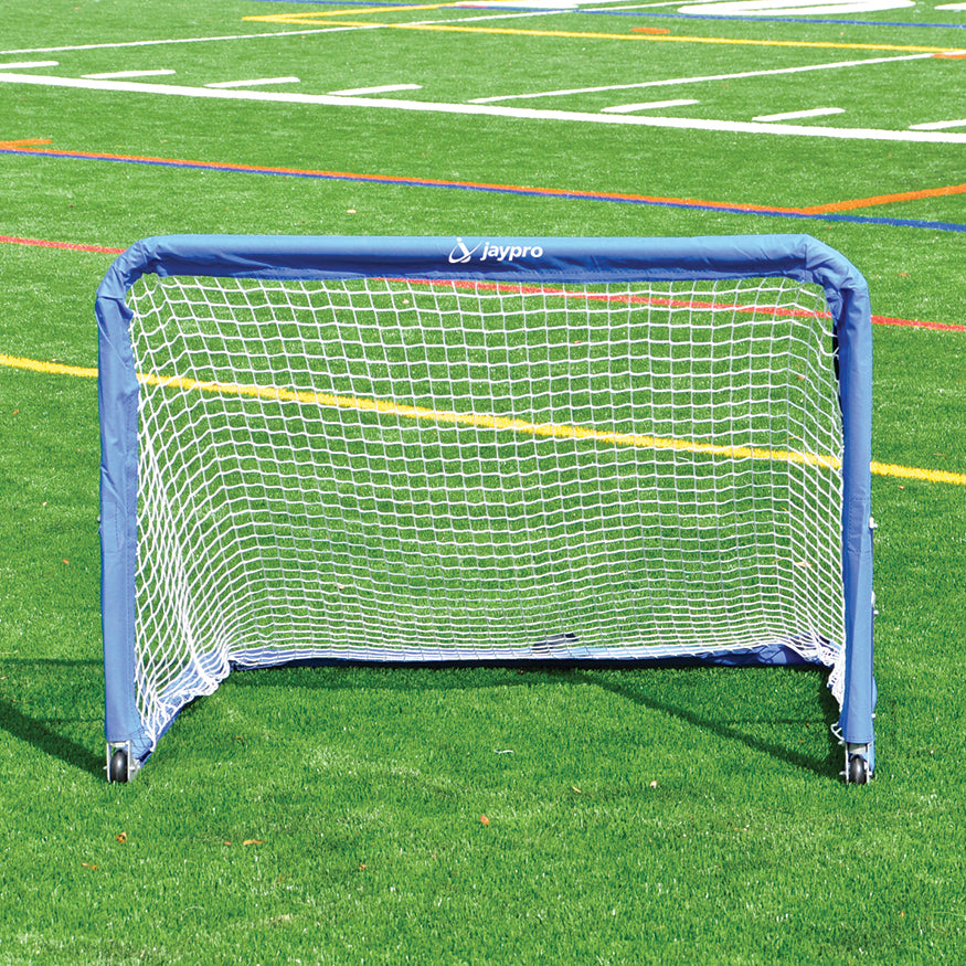 Replacement Net - Soccer Training Goal - Medium - Goal Runner  (3 ft.H x 4 ft.W) (White with Blue Sleeve)