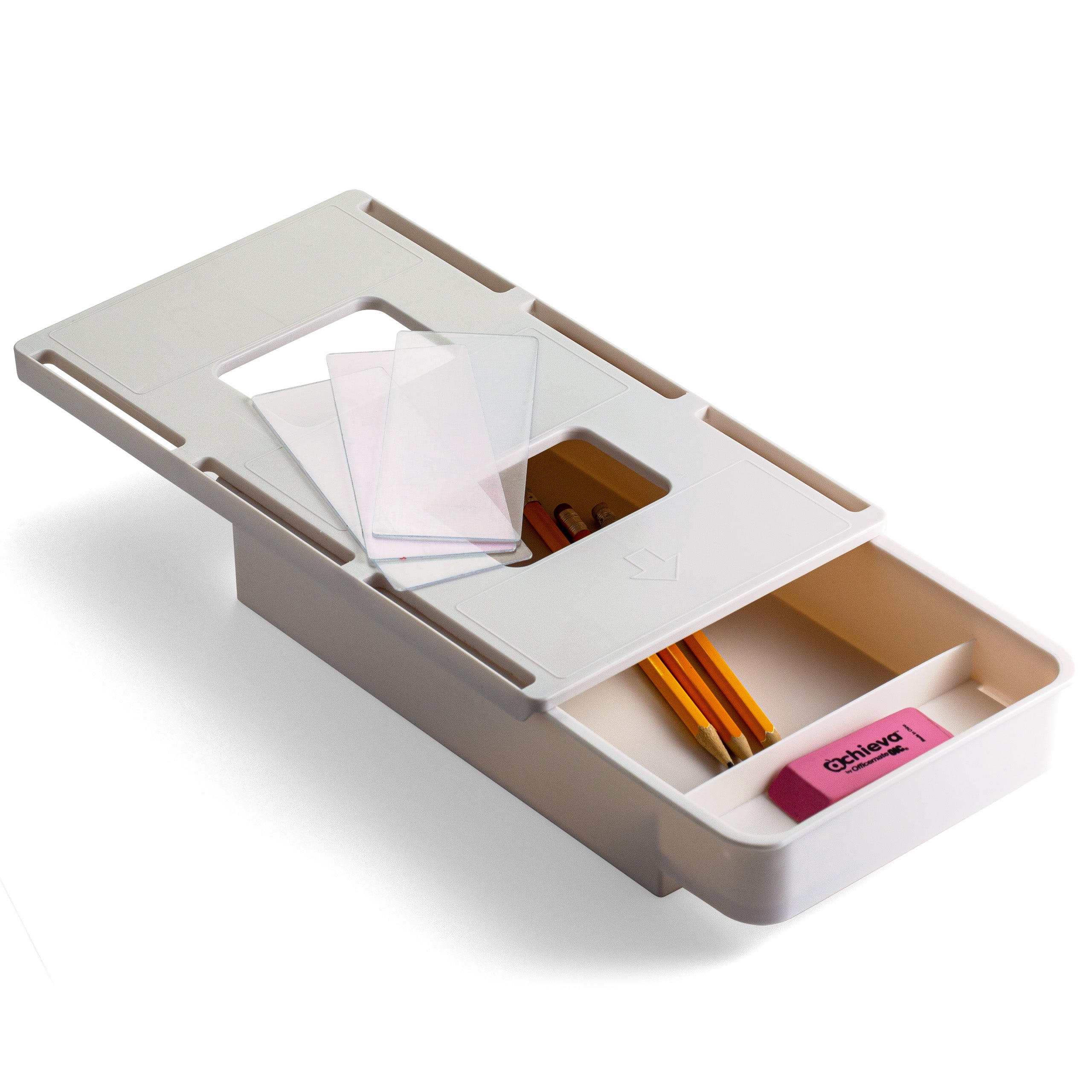 Medium Under Desk Drawer, White