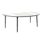Adapte 48" x 72" Kidney Dry-Erase Activity Table with Adjustable Tapered Legs - Whiteboard/North Sea