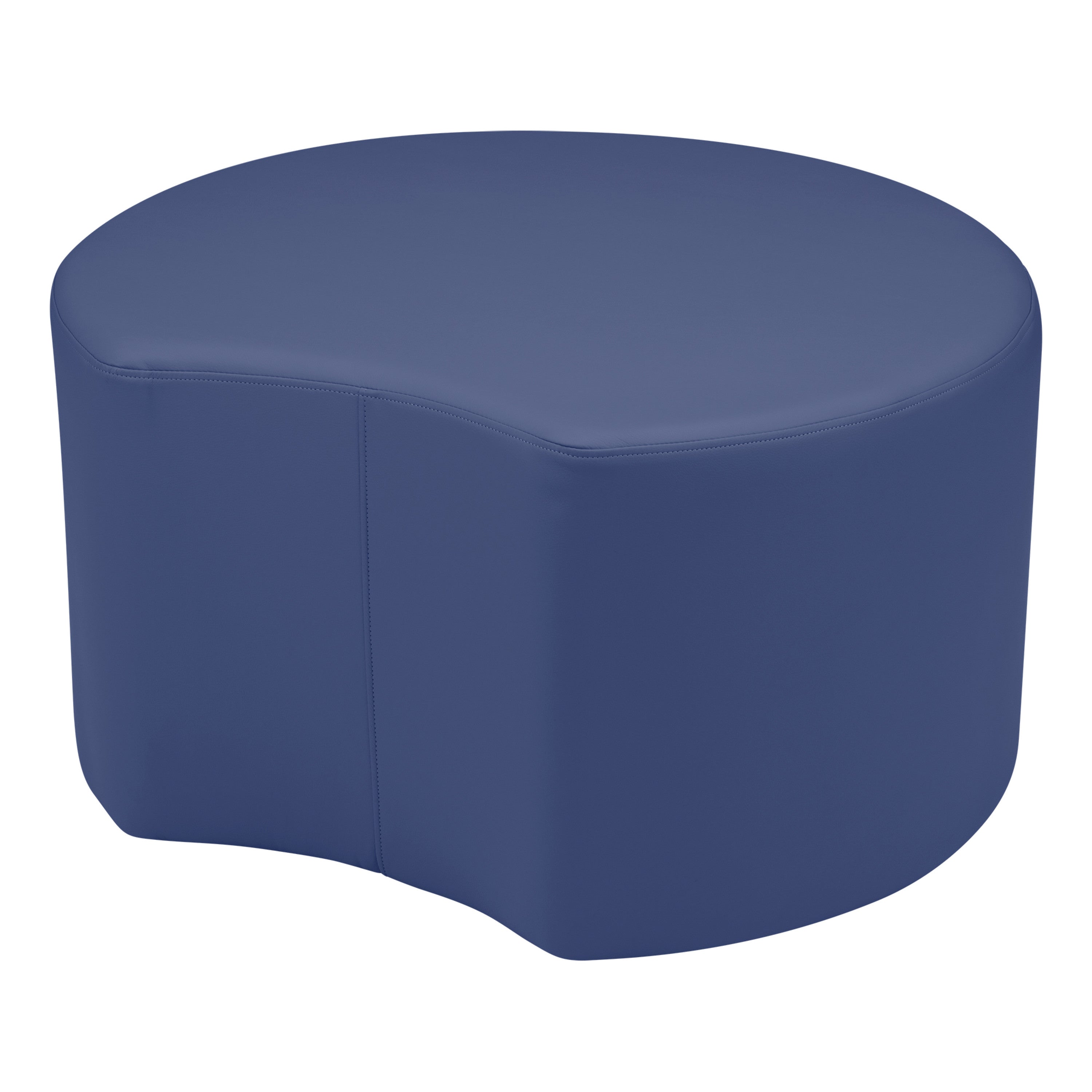 Pro Series Upholstered Crescent Ottoman 18" Height - Navy