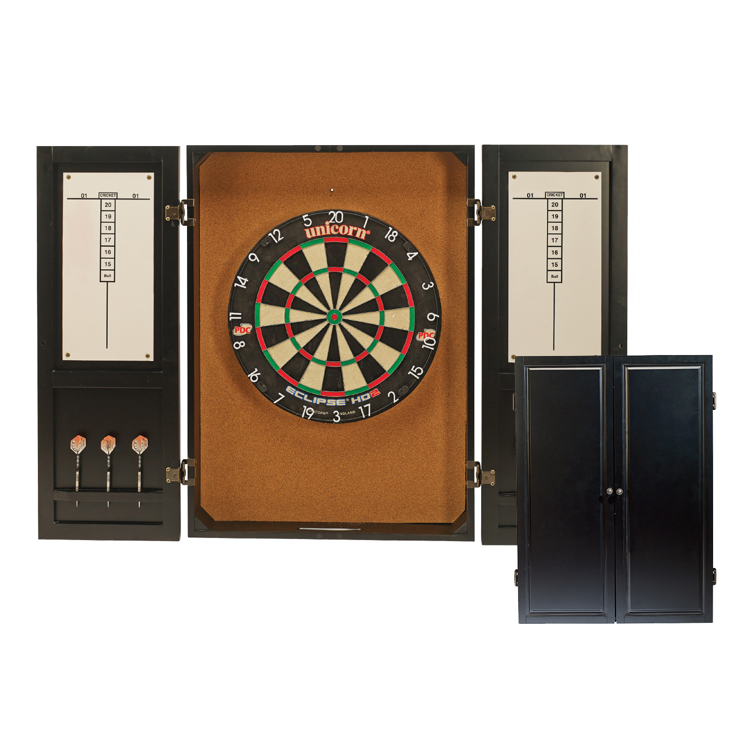 American Heritage® Strafford Dartboard Cabinet, Black