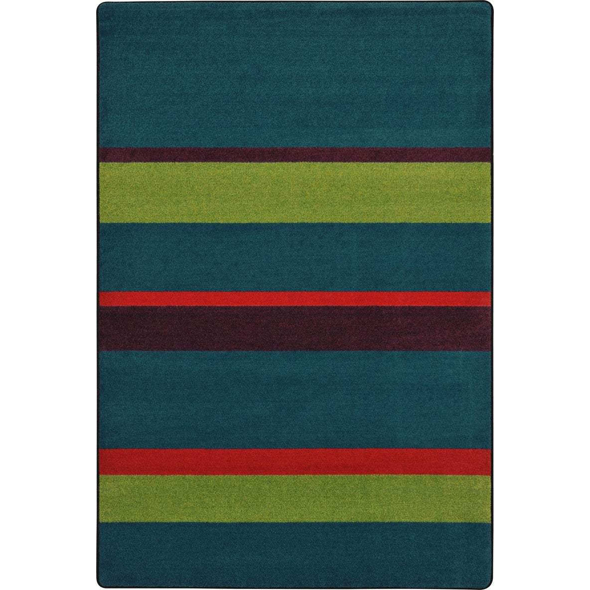 Straight and Narrow 7'8" x 10'9" area rug in color Tropics