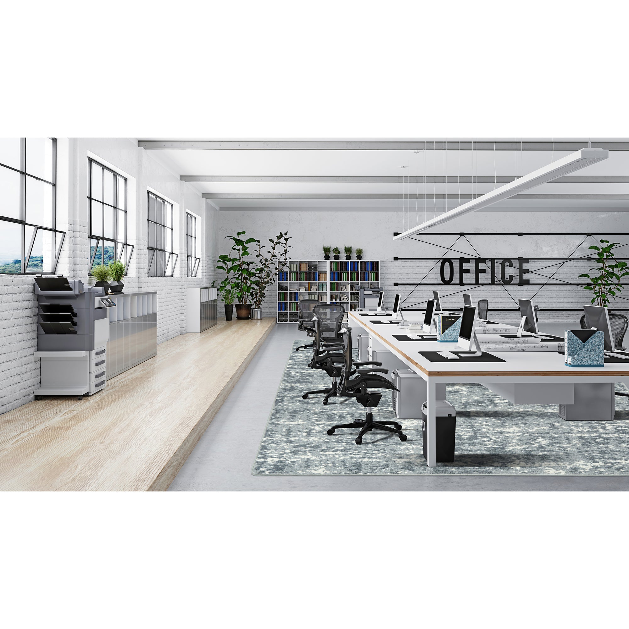 Stretched Thin 5'4" x 7'8" area rug in color Cloudy