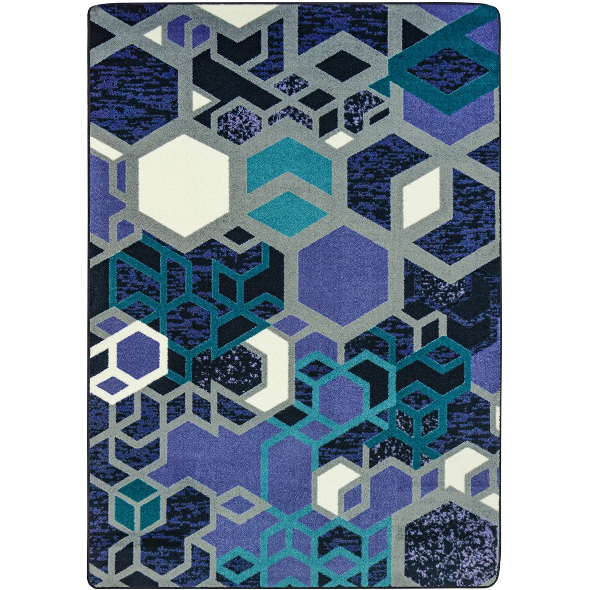Structured 5'4" x 7'8" area rug in color Violet