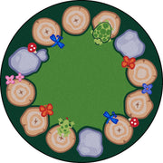 Stumped 13'2" Round area rug in color Multi