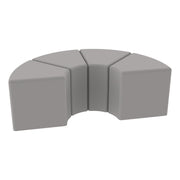 Pro Series Upholstered Wedge Ottoman 18" Height, 4-Piece - Gray
