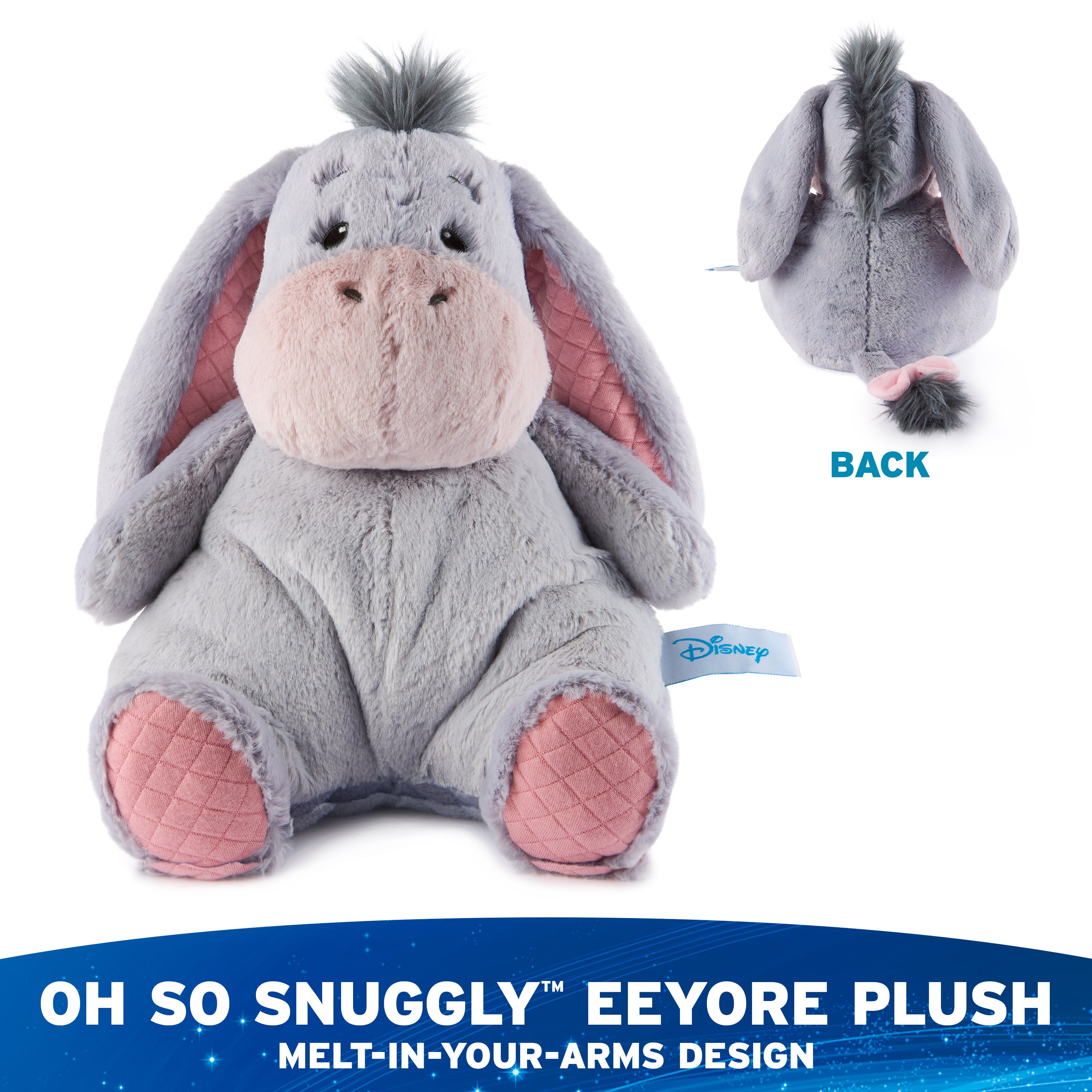 GUND Disney Official Eeyore Oh So Snuggly Plush, Winnie the Pooh, Eeyore Donkey Stuffed Animal for Ages 1 and Up, Grey, 12.5”