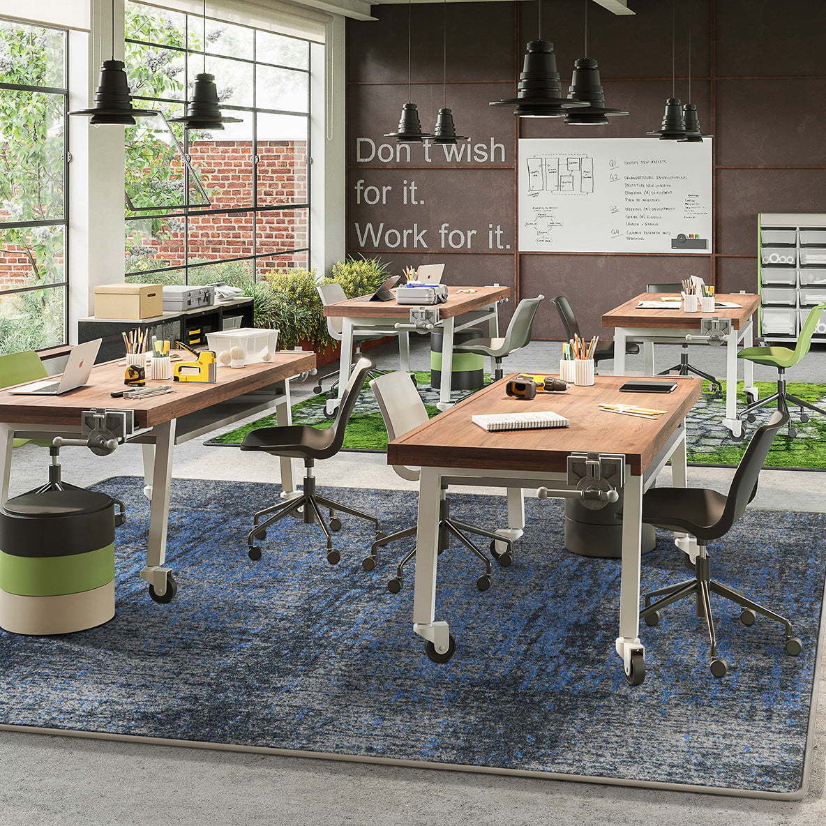 Surface Tension 10'9" x 13'2" area rug in color Marine