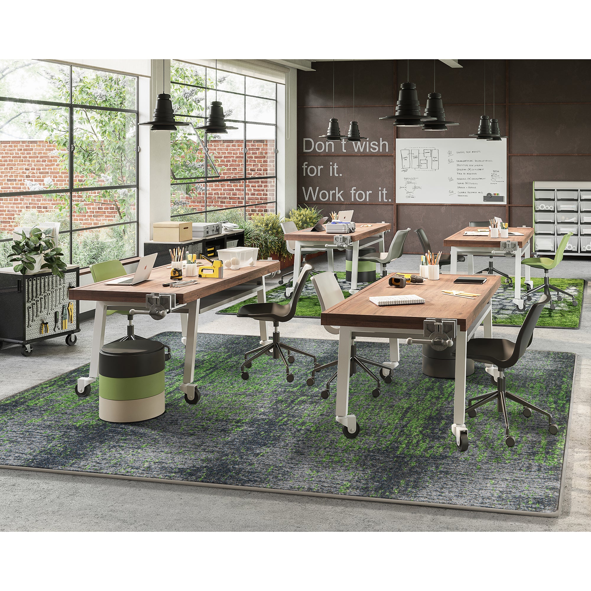 Surface Tension 3'10" x 5'4" area rug in color Meadow