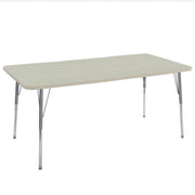 36" x 72" Rectangle La Madera Activity Table with Standard Legs - Asian Sand/Silver