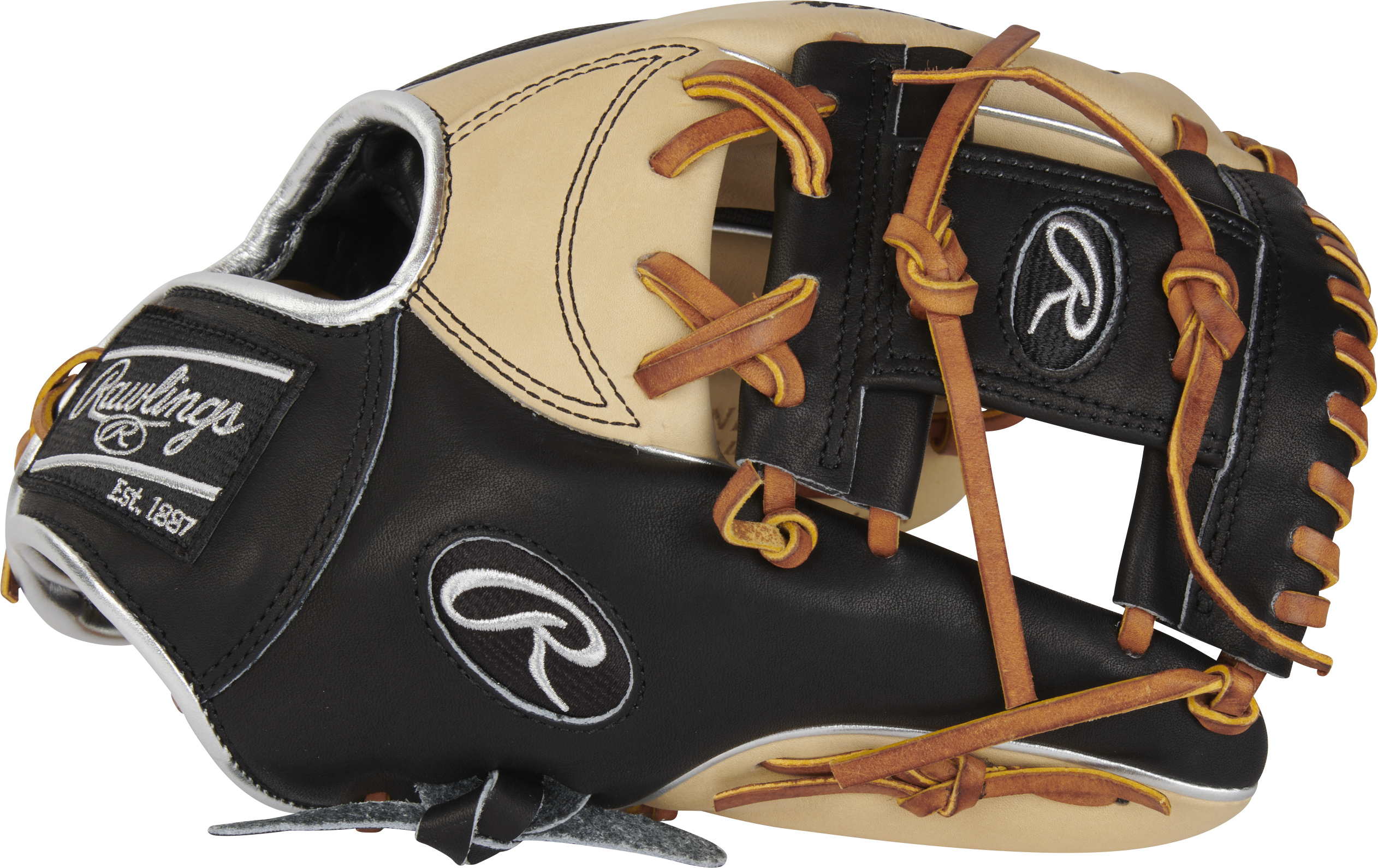 Rawlings Heart Of The Hide Series 11.5-Inch Baseball Glove - Right Hand Thrower - Camel/Black Speedshell