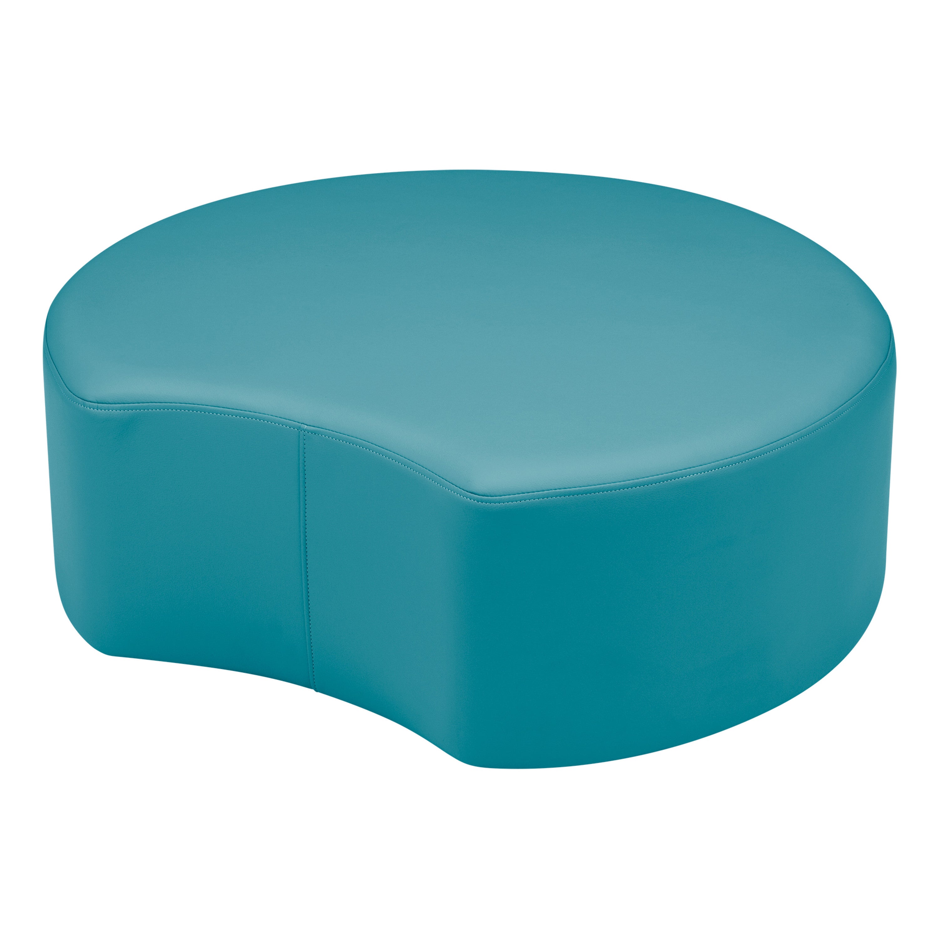 Pro Series Upholstered Crescent Ottoman 12" Height - Teal