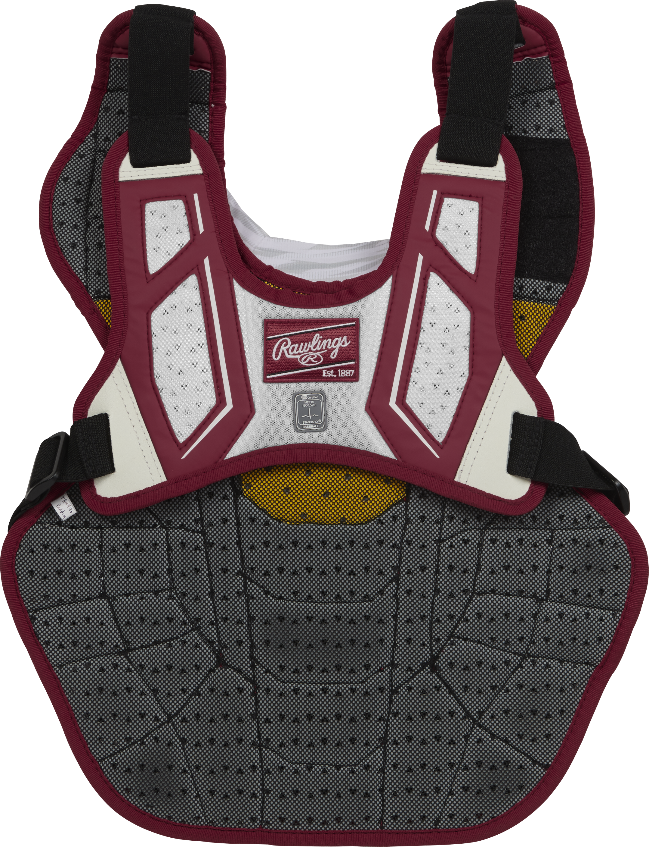 Rawlings Velo 2.0 Adult Catchers Chest Protector - Cardinal/White