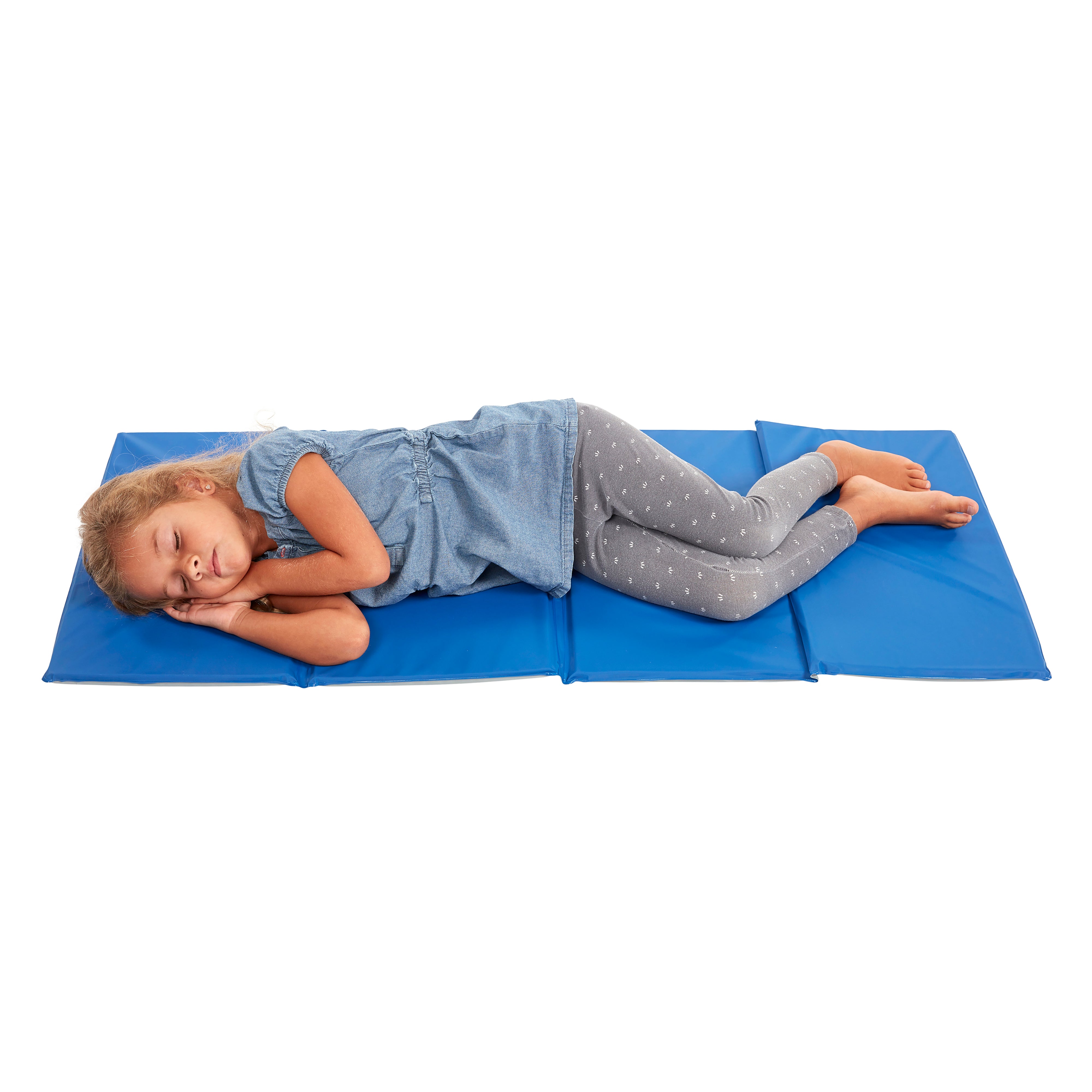 Everyday Folding Rest Mat 4-Section 1in 5-Pack - Blue/Grey