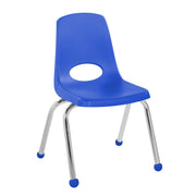 14" Stack Chair with Ball Glides - Blue