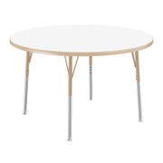 48" Round Dry-Erase Activity Table with Adjustable Standard Swivel Glide Legs - Whiteboard/Sand