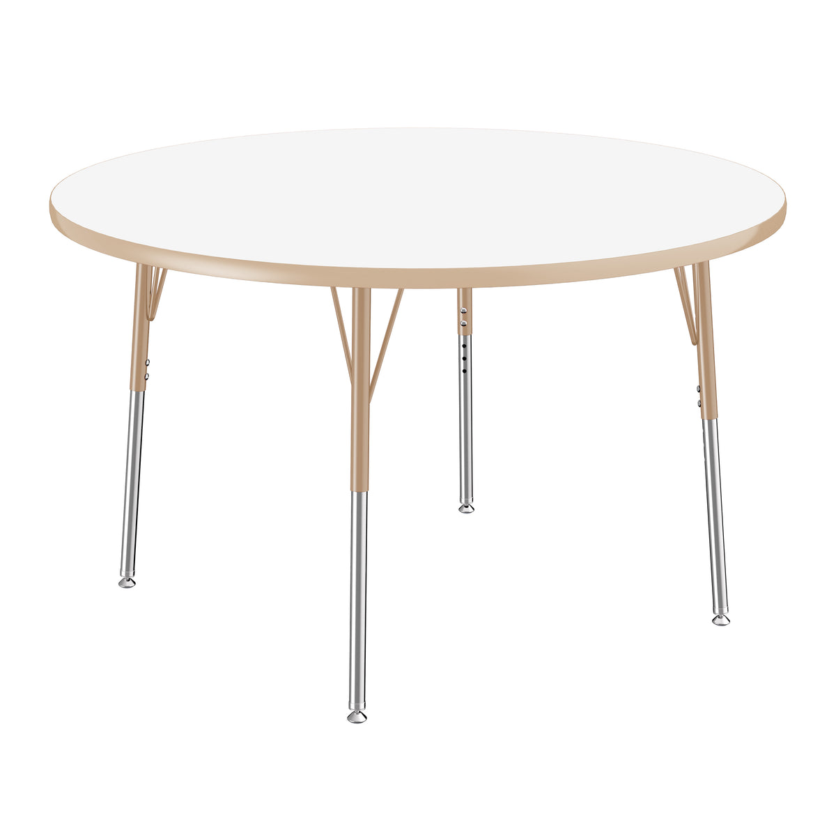 48" Round Dry-Erase Activity Table with Adjustable Standard Swivel Glide Legs - Whiteboard/Sand