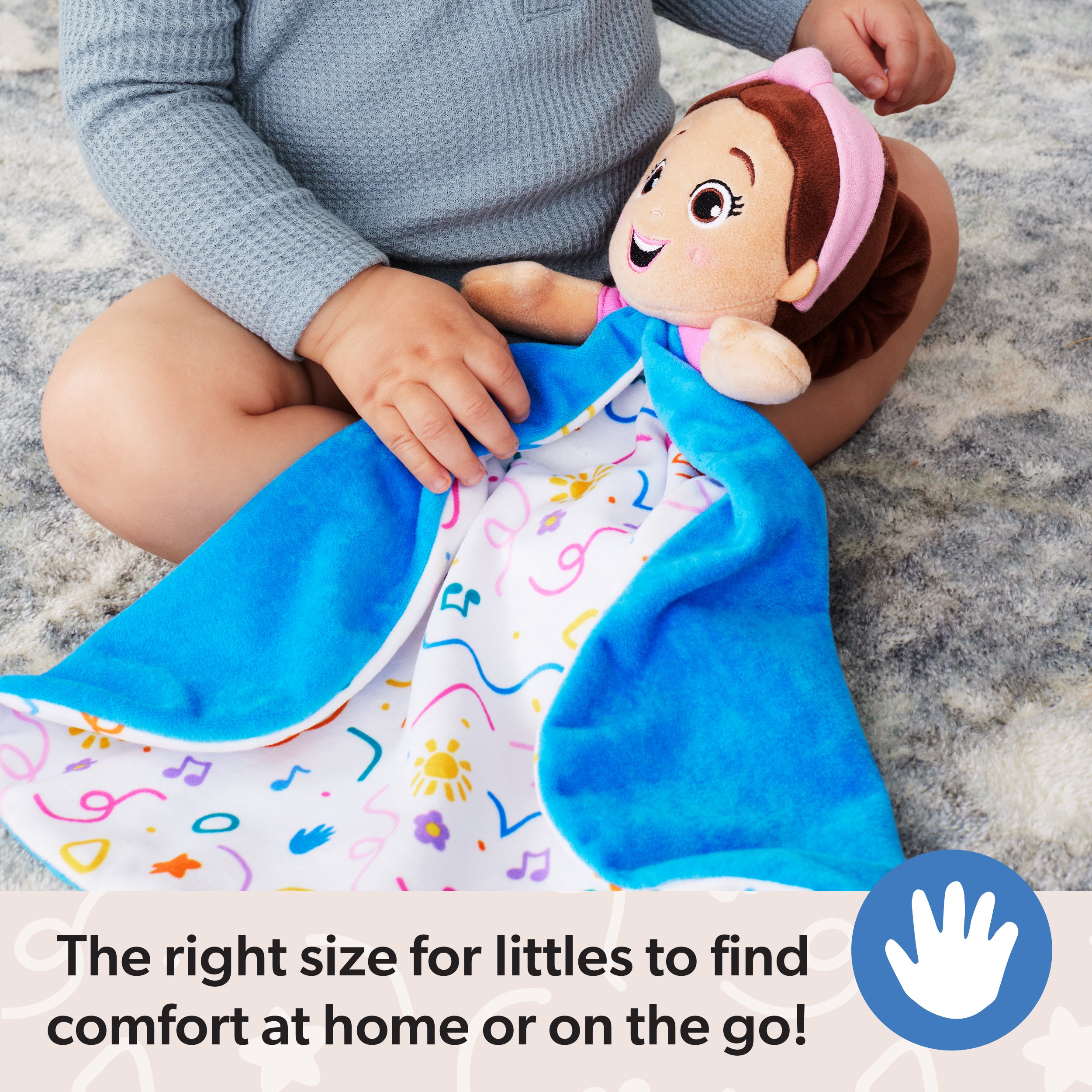 Ms. Rachel Official Huggable Lovey, Double Sided, Machine Washable Security Blankets for Babies Ages 0-1+