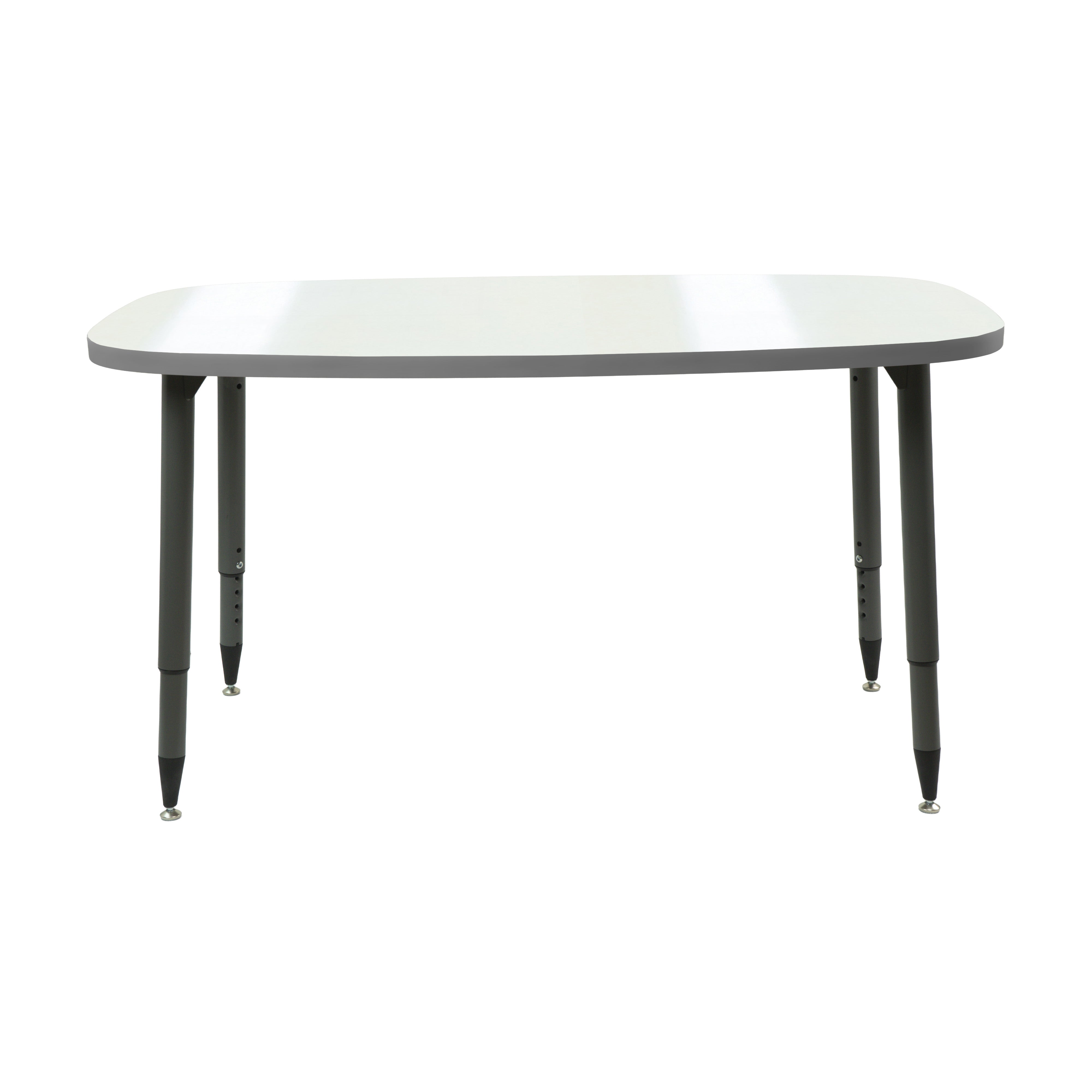 Adapte 31" x 50" Rounded Rectangle Dry-Erase Activity Table with Adjustable Tapered Legs - Whiteboard/North Sea