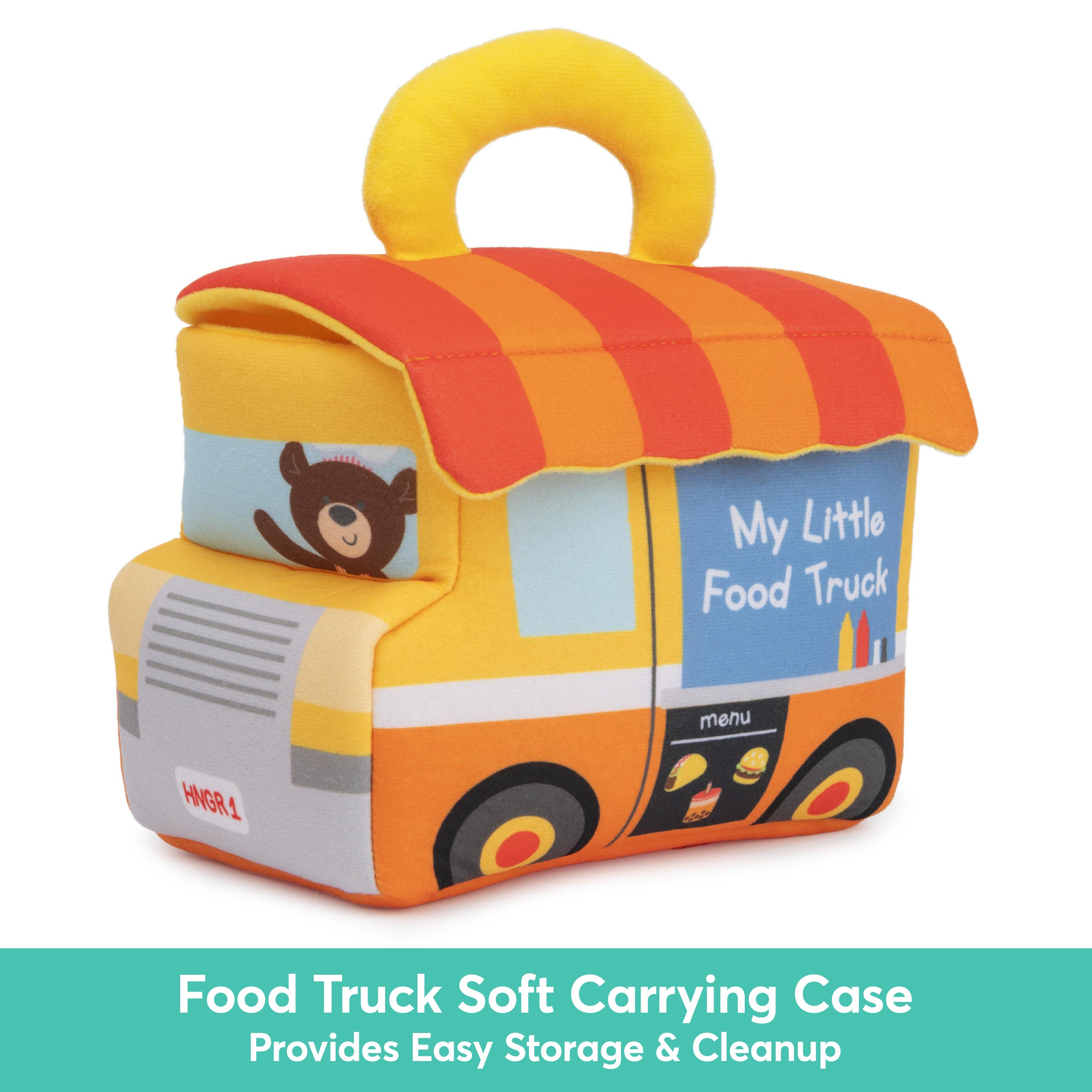 Baby GUND Play Soft Collection, My Little Food Truck 5-Piece Plush Playset with Rattle, Squeaker and Crinkle Sound Toys, Sensory Toy for Babies, 7.5”