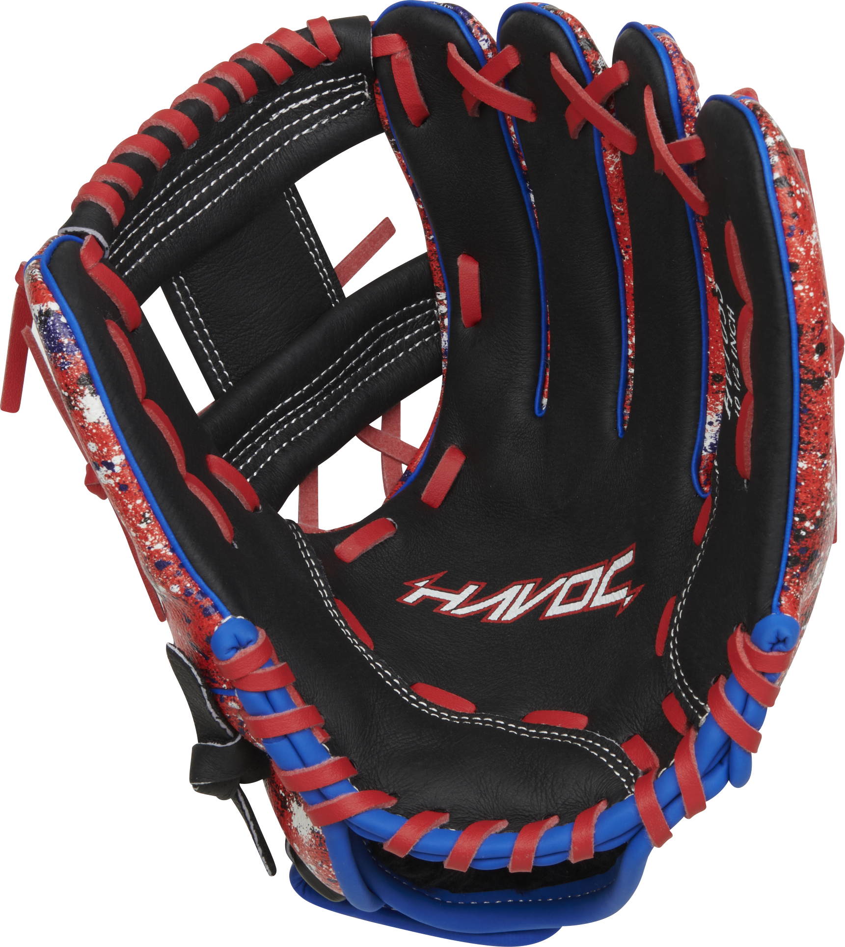 Easton Havoc Series 10.5-Inch Baseball Glove - Right Hand Thrower - Black/Scarlet/Royal