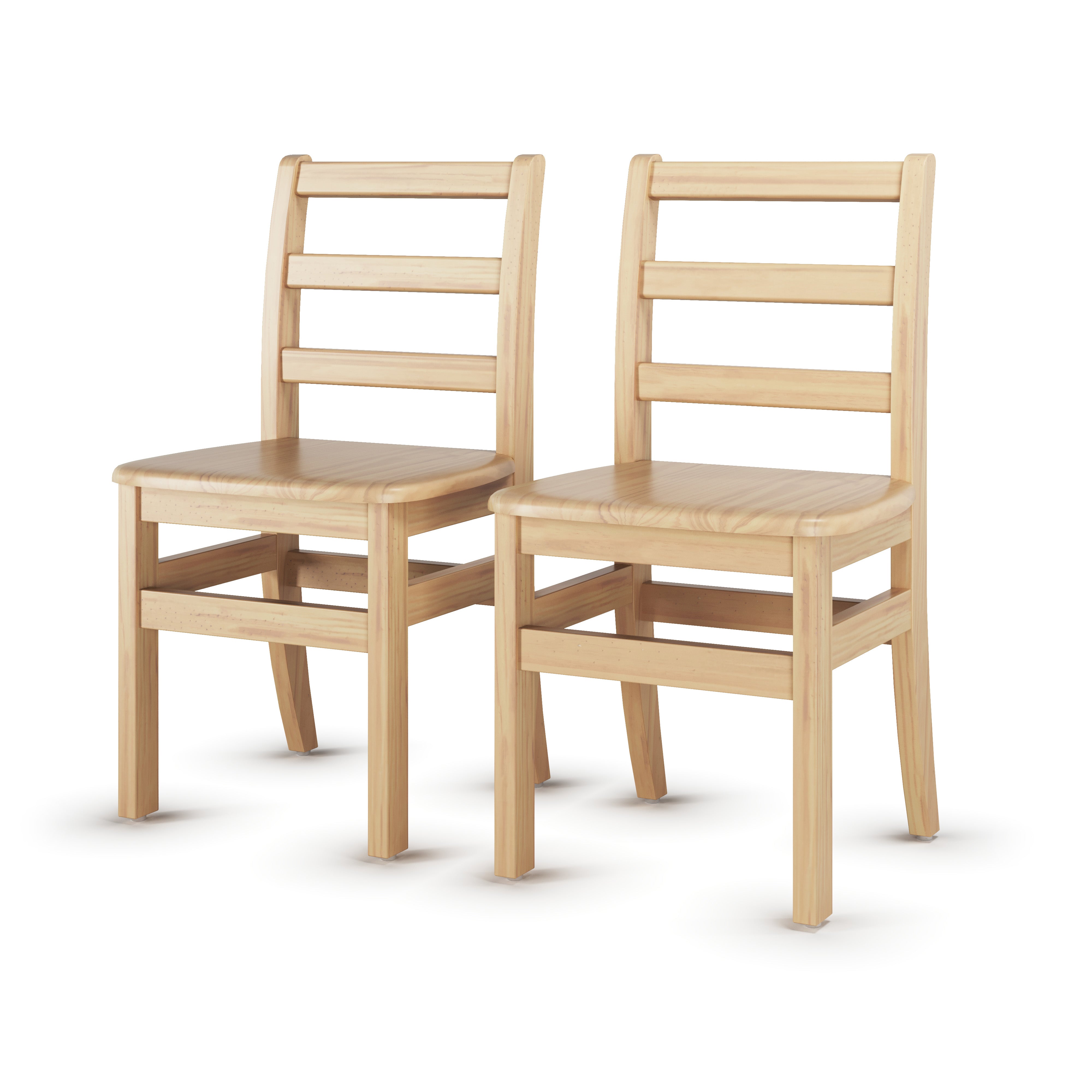 Little Innovator Hardwood Ladder Back Chairs, 14"