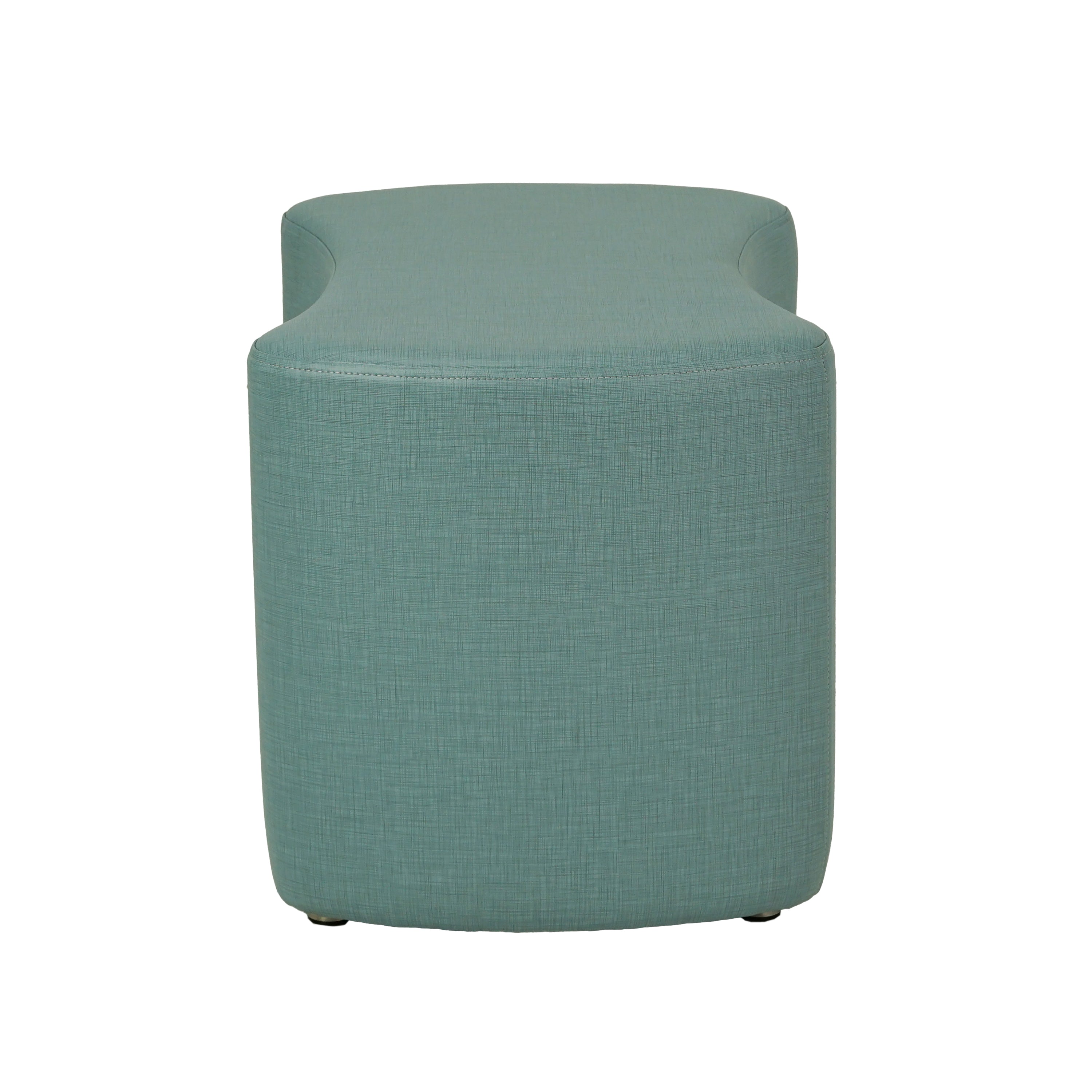 Pro Series Upholstered Bowtie Ottoman 18" Height - Sky Blue Crosshatch