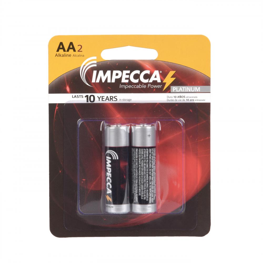 Impecca Alkaline AA LR06 Platinum Batteries 2-Pack