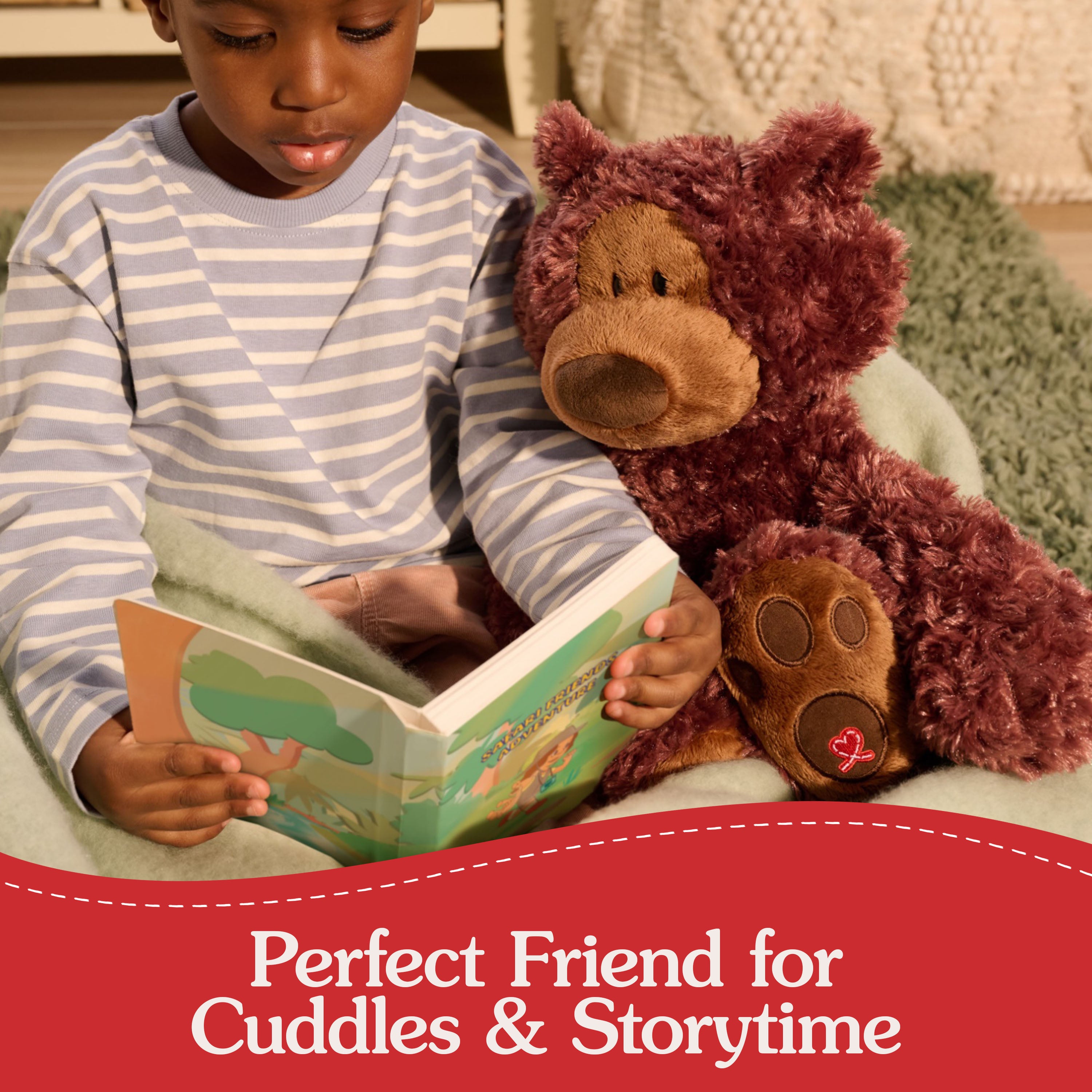 GUND Philbin Classic Teddy Bear, Premium Stuffed Animal for Ages 1 and Up, Chocolate Brown, 18”