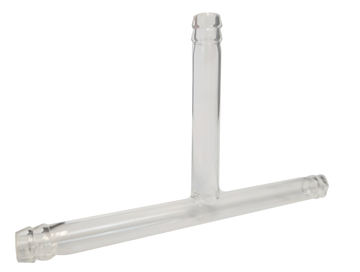 Connecting Tube, Glass, T-Shaped, 9/16" (14mm), Pack of 10