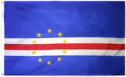 Cape Verde Flag 3x5 ft. Nylon SolarGuard Nyl-Glo 100% Made in USA to Official United Nations Design Specifications.