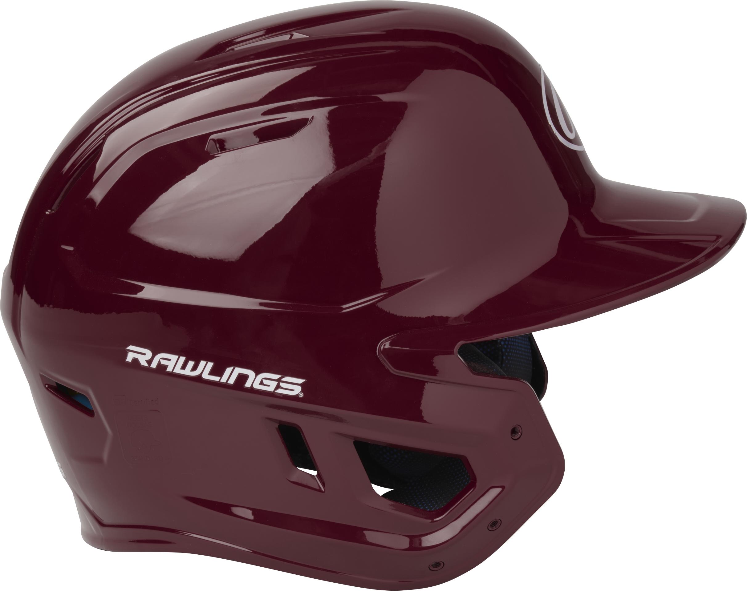 Rawlings Mach Gloss Senior Baseball Helmet - Maroon
