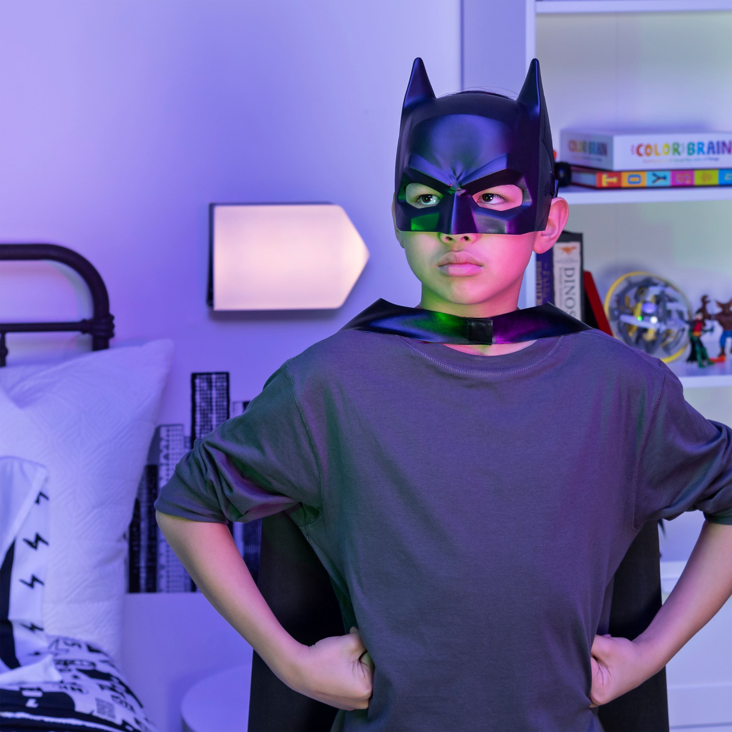 DC Comics, Batman Cape and Mask Set, Super Hero Costume Accessories, Kids Roleplay for Boys and Girls Ages 4+
