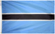 Botswana Flag 5x8 ft. Nylon SolarGuard Nyl-Glo 100% Made in USA to Official United Nations Design Specifications.