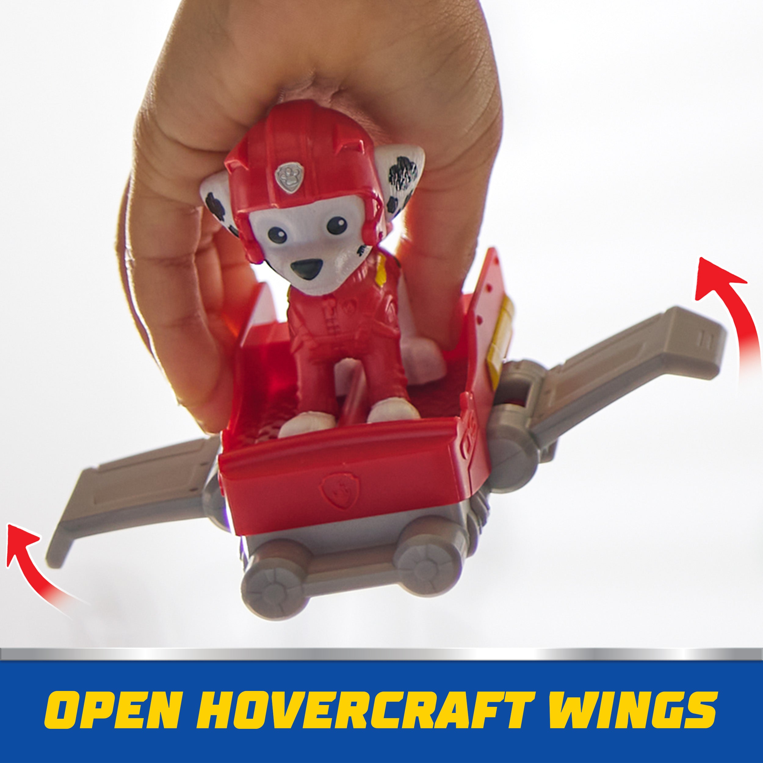 PAW Patrol: Action Pups Marshall Action Figure & Hoverboard Airplane Toy with Foldable Wings, Kids Toys for Boys & Girls Ages 3 and up