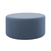 Outdoor 36" Round Ottoman with Sunbrella®, 18" H - Canvas Haze