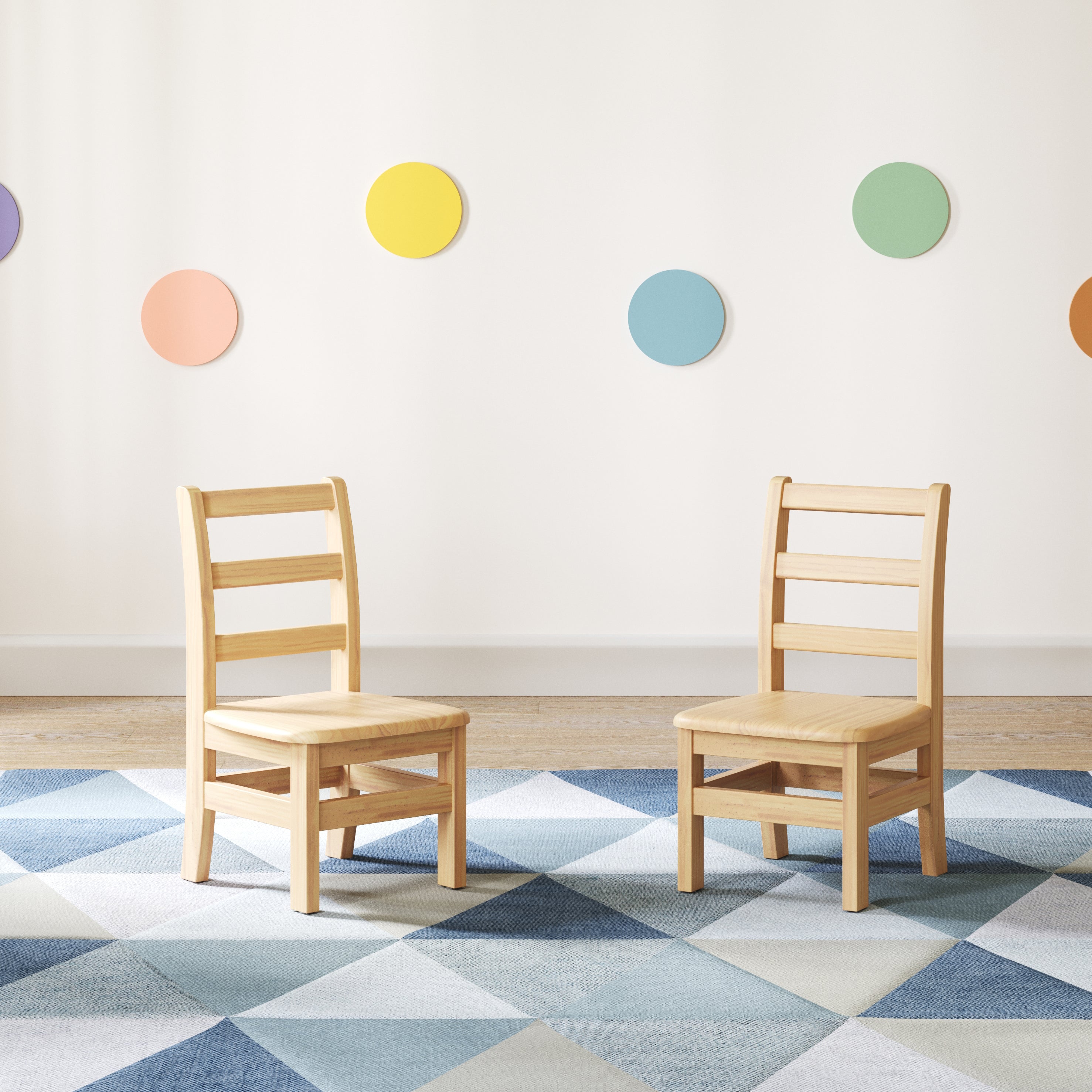 Little Innovator Hardwood Ladder Back Chairs, 10"