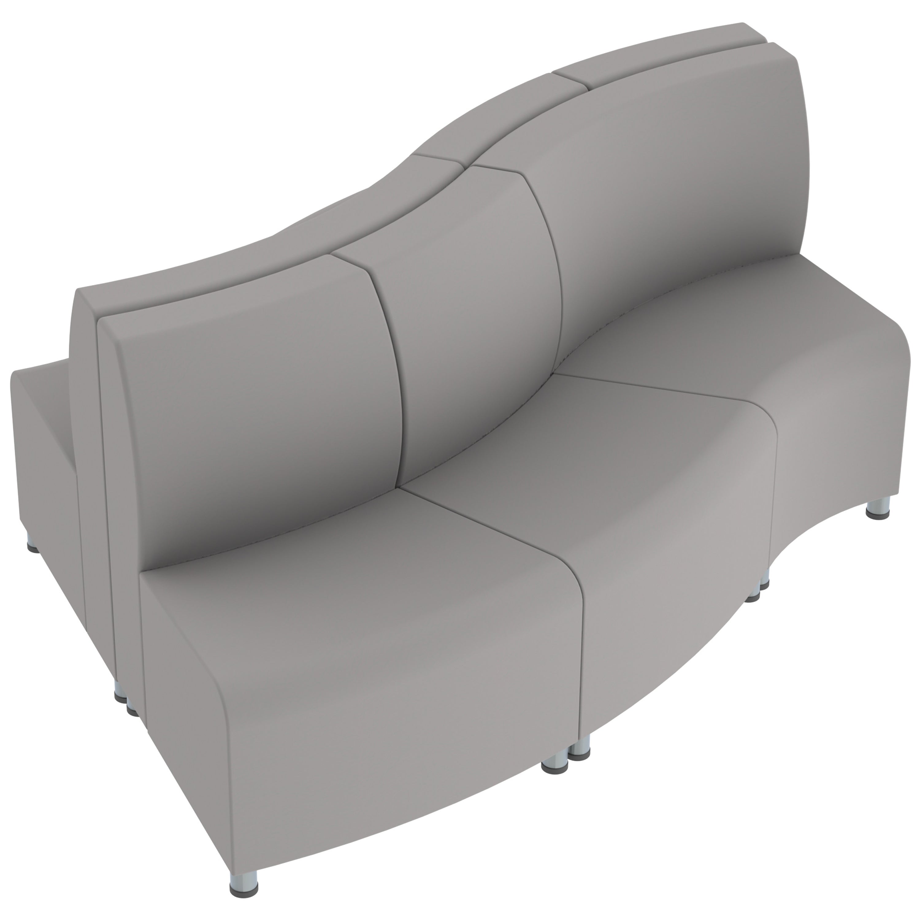 Pro Series Connect Edged Ripple Seating, 6-Piece Set - Gray