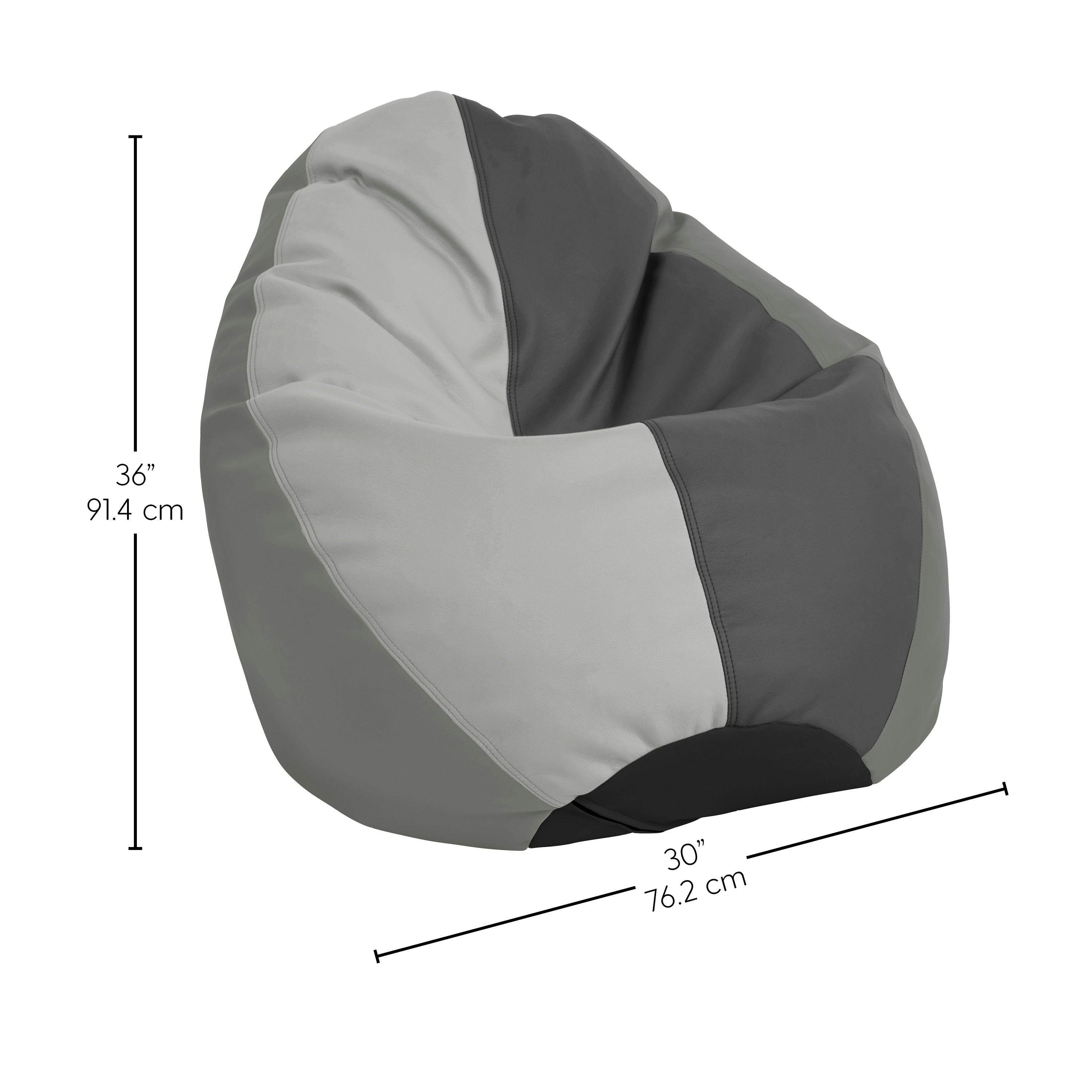 SoftScape Dew Drop Bean Bag - Gray/Light Gray